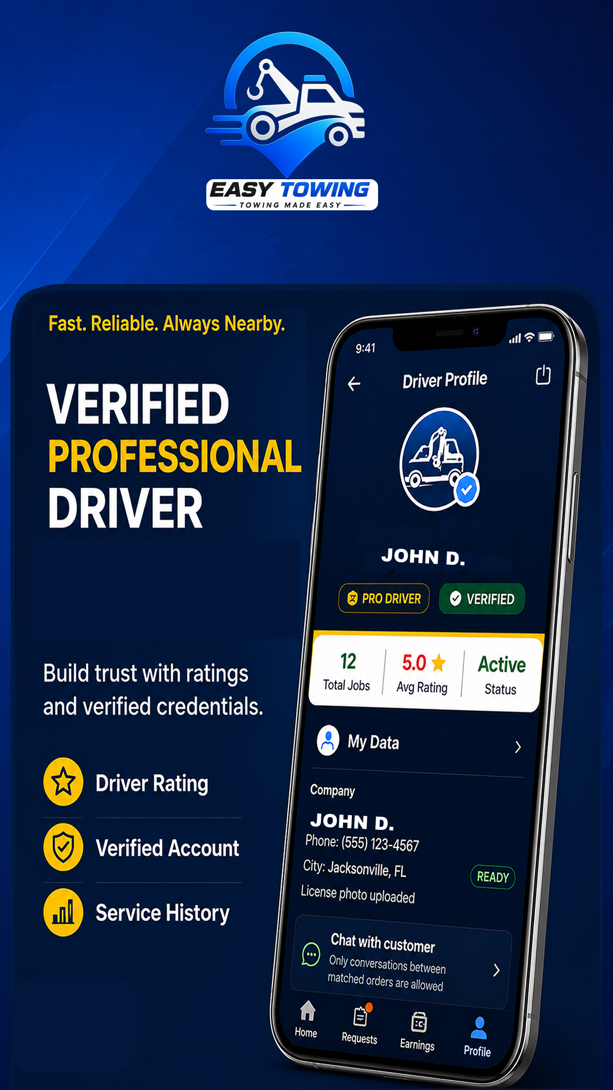 Easy Towing Driver App